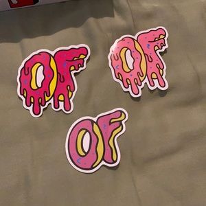 3 Pc ODD FUTURE sticker set + 10 random stickers